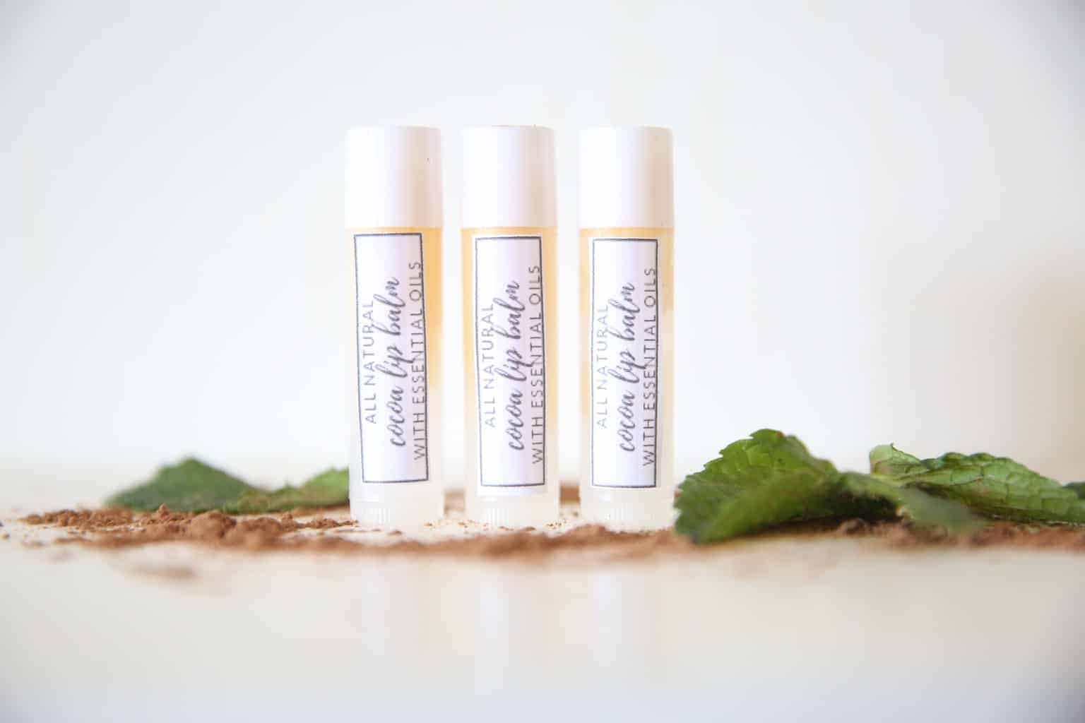 DIY lip balm with essential oils.