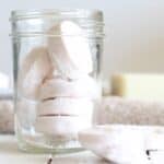 diy shower melts in waterproof glass container.