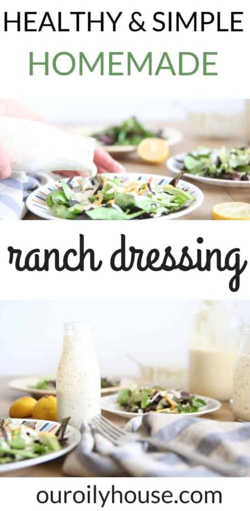 Homemade healthy ranch dressing pin.