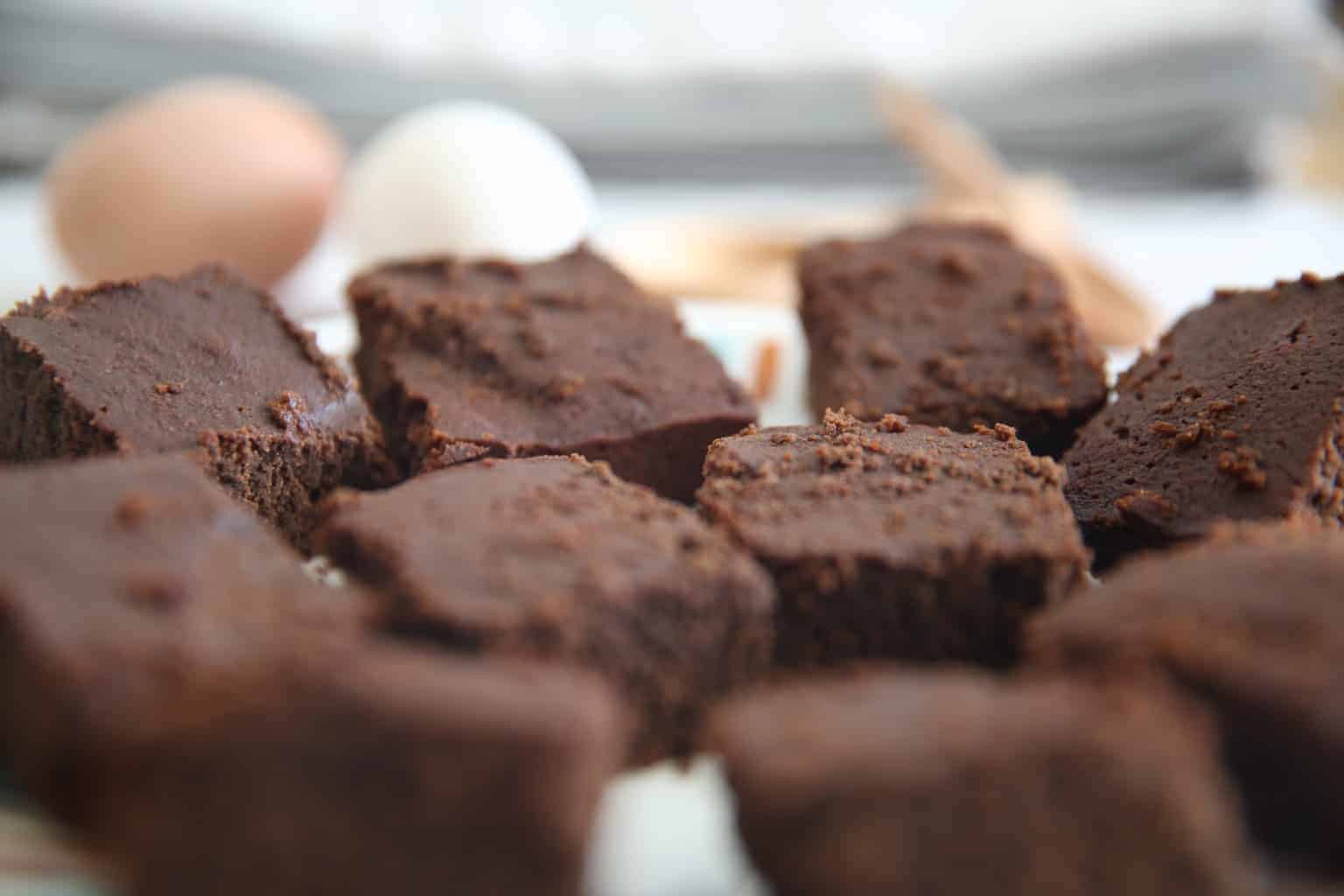 plate of paleo brownies. 