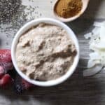 How to make whole 30 approved oatmeal, grain free, dairy free, and gluten free oatmeal. Best breakfast for kids and adults doing the whole 30.