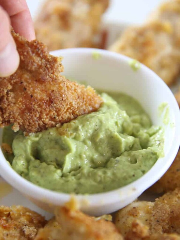 Whole 30 dipping sauce for chicken, creamy avocado dipping sauce.