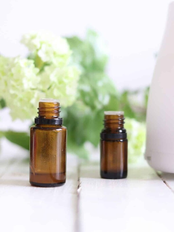 Essential oil diffuser with 2 oil bottles.