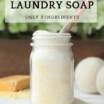 Learn how to make simple powder laundry soap with only 3 ingredients.