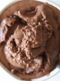 bowl of chocolate ice cream