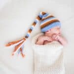 newborn baby with stocking cap