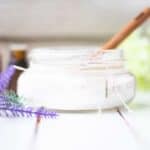 small mason jar of bath salts