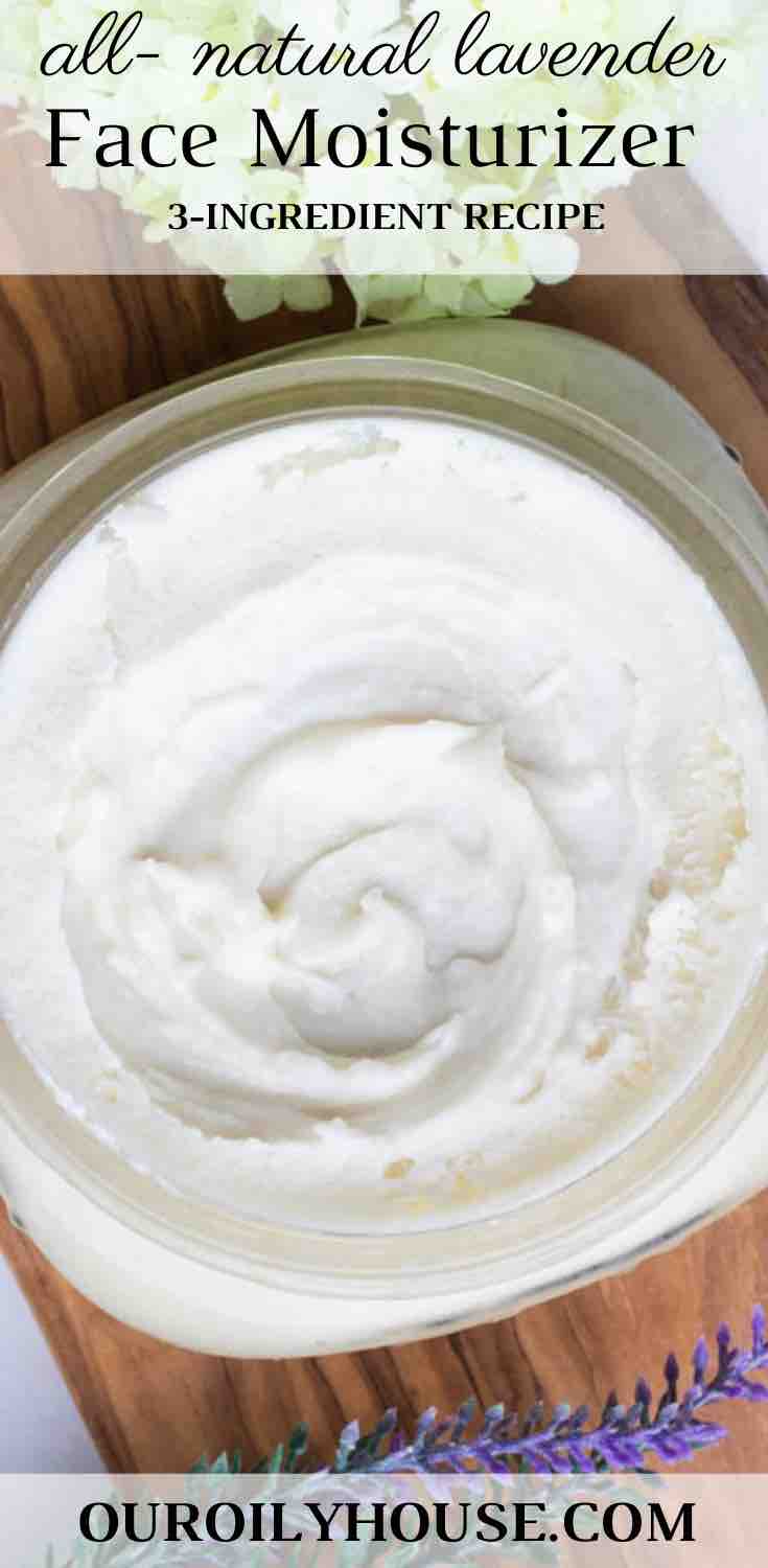 Shea butter lotion in small mason jar on a piece of wood.