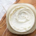 whipped face lotion in small mason jar