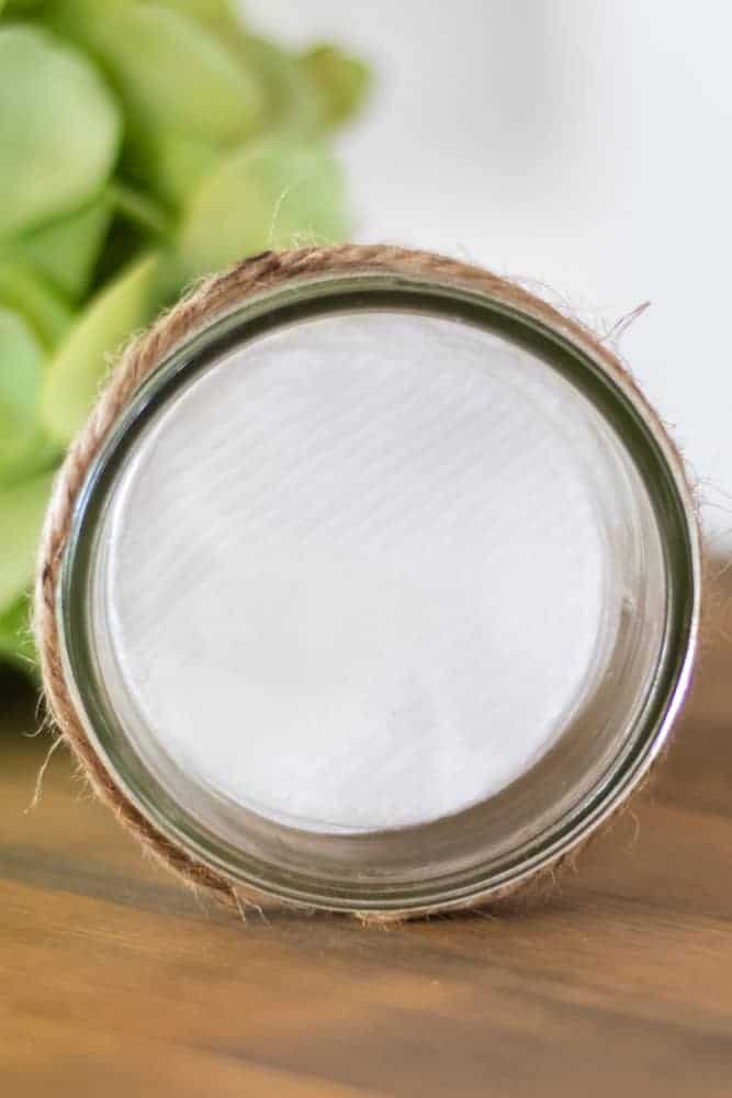 DIY makeup remover cotton rounds in mason jar.