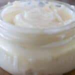 whipped shaving cream in mason jar