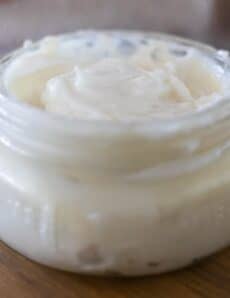 whipped shaving cream in mason jar