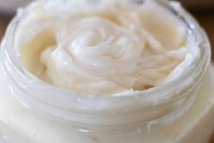 diy white shaving cream in mason jar