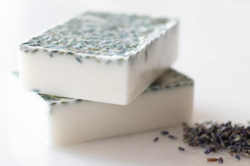 calming shea butter and lavender honey soap bars