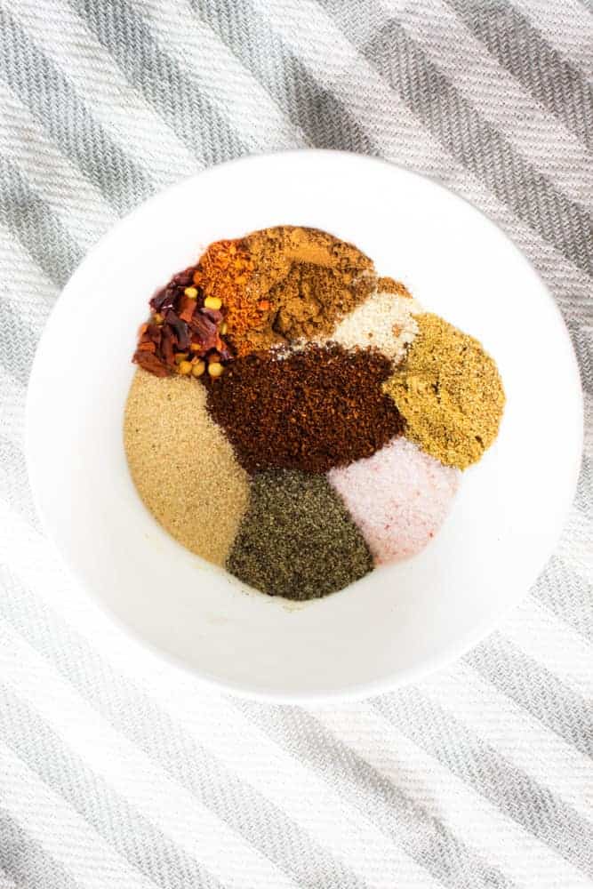 spices in white bowl