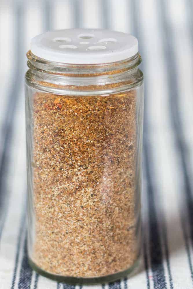 spice jar with homemade taco seasoning