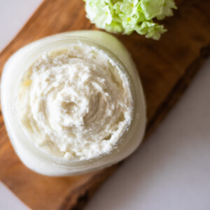 homemade lotion in mason jar