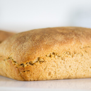 whole loaf of sourdough bread with einkorn flour