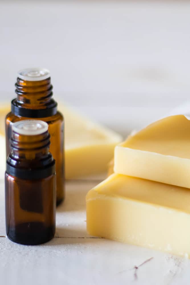 Curing hair conditioner bars for curly hair on a dry table.