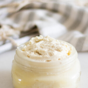 stretch mark lotion in mason jar