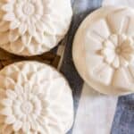 homemade cold process flower soap bars