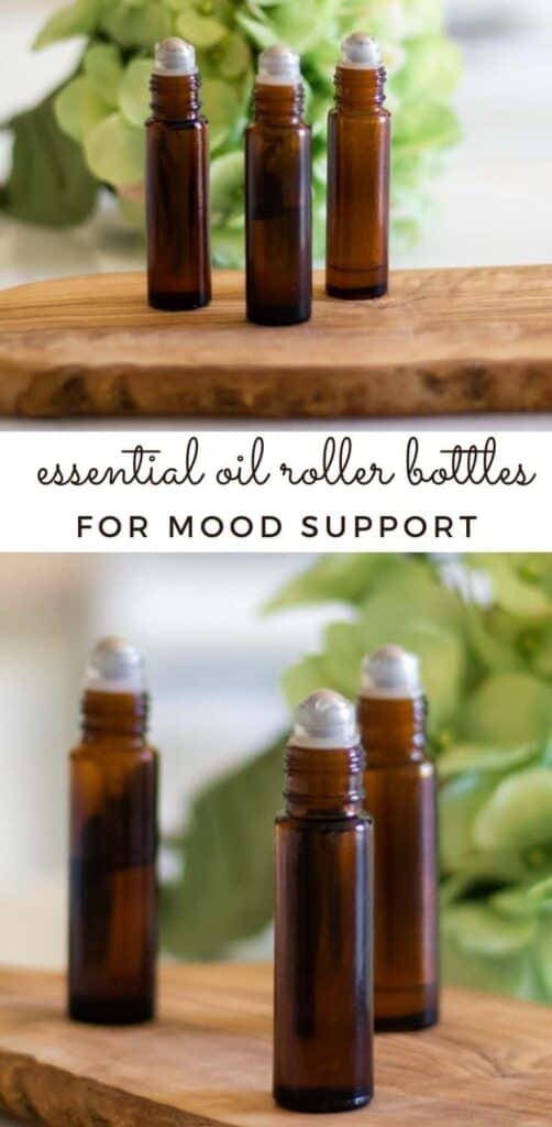 Learn how to make the top 5 essential oil roller bottles to improve mood, reduce stress, and brighten your day. #rollerbottle #essentialoilrollerbottles #essentialoilsformood