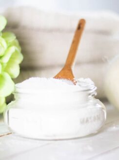 laundry scent boosters in a small mason jar.