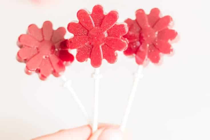 Homemade Strawberry Lollipops