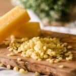 Beeswax pellets and bars.