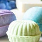 Tropical colored bath bombs in various shapes.