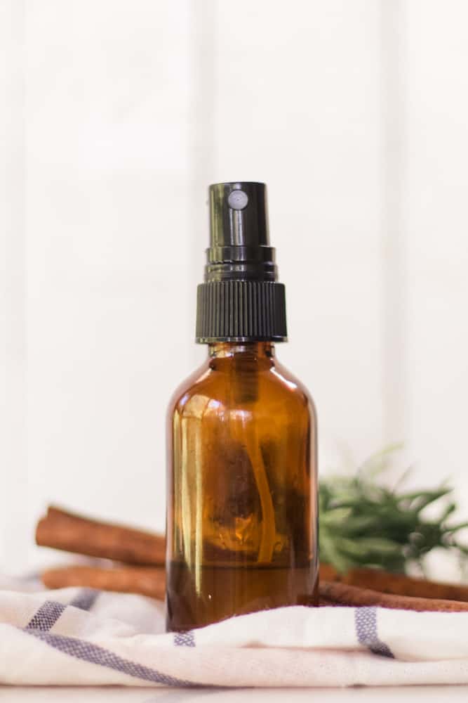 Mouth spray in 2-ounce glass spray bottle.