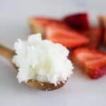 Homemade strawberry mint summer body scrub.