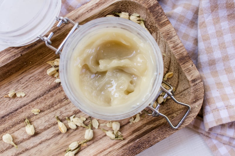 A jar of curl enhancing cream