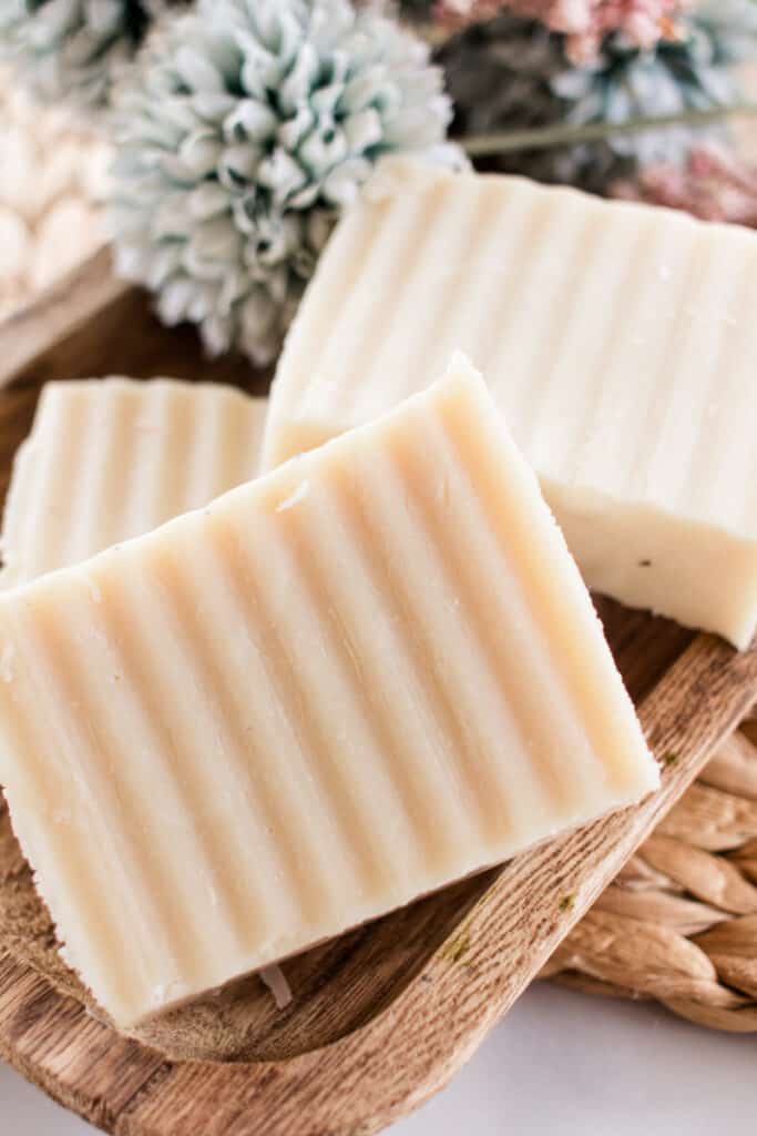 Beeswax soap bars. 