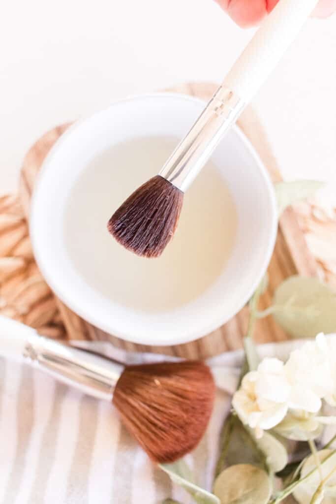 Homemade makeup brush cleaner.