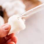 Adding drops of witch hazel and tree tea to help with an ingrown hair.