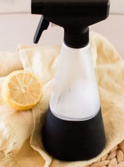 A homemade wasp spray in a spray bottle.