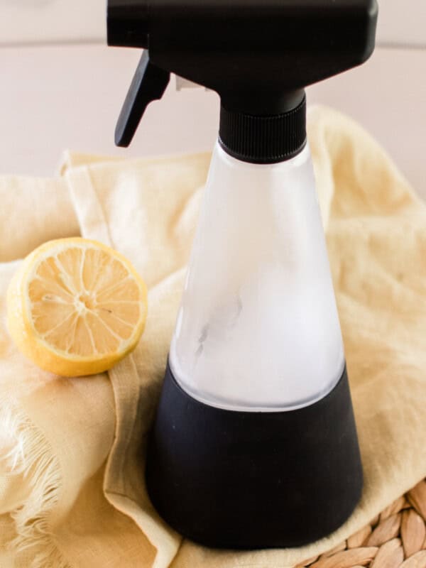 A homemade wasp spray in a spray bottle.