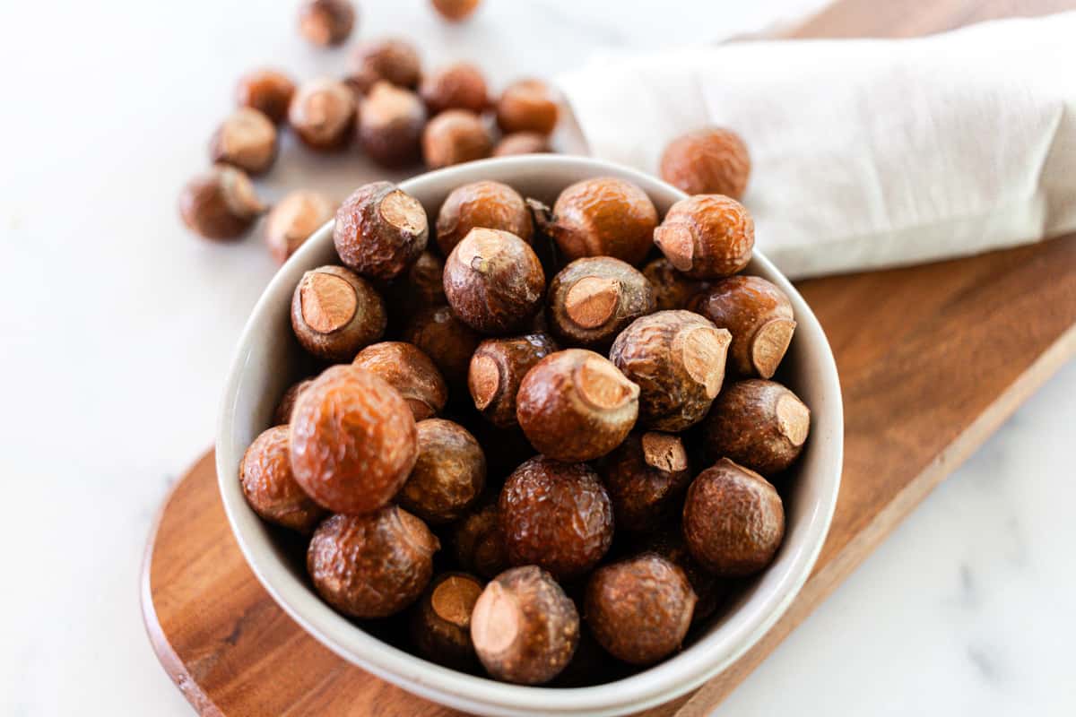 A pound of soap nuts for the hair and skin.