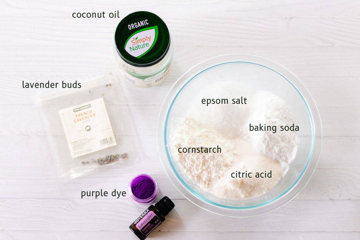 Bath bomb ingredients.