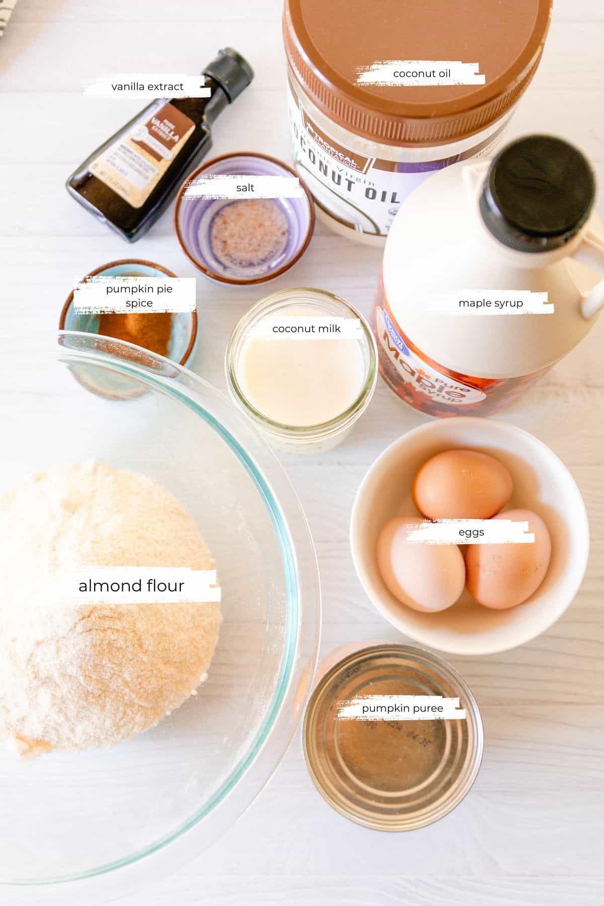 Ingredients for healthy pumpkin pie.