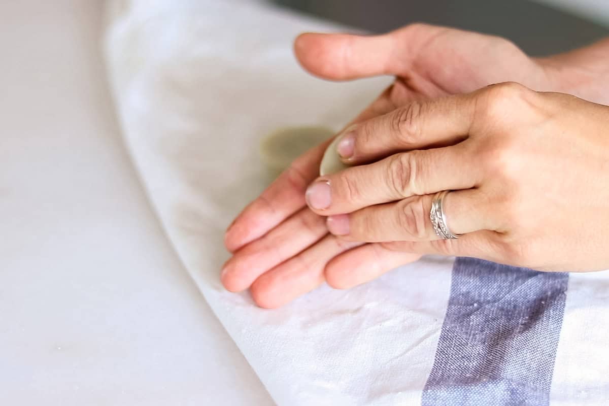 Using muscle rub on the hands.