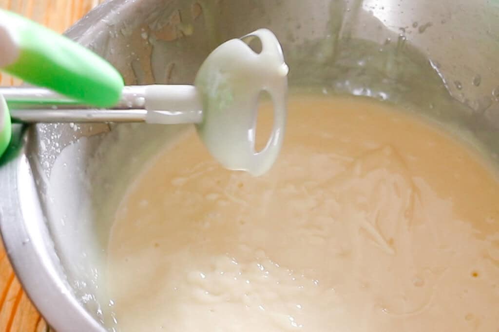 Soap mixture that has come to trace.